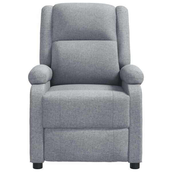 vidaXL Recliner Chair Light Grey Fabric