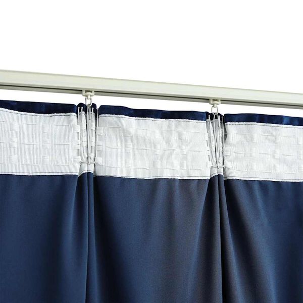 vidaXL Blackout Curtains 2 pcs with Hooks Velvet Dark Blue 140x175 cm