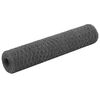 vidaXL Chicken Wire Fence Steel with PVC Coating 25x0,75 m Grey