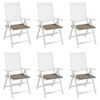 vidaXL Garden Chair Cushions 6 pcs Taupe 40x40x4 cm Oxford Fabric