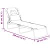 vidaXL Folding Sun Lounger Grey Oxford Fabric&Powder-coated Steel