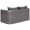 vidaXL 7 Piece Garden Lounge Set with Cushions Poly Rattan Grey