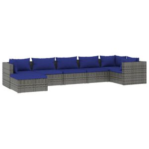 vidaXL Garden Lounge Set | Grey and Dark Blue