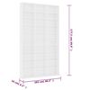 vidaXL CD Cabinet White 102x16x177.5 cm Engineered Wood