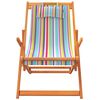 vidaXL Folding Beach Chairs 2 pcs Multicolour Fabric