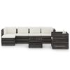 vidaXL 7 Piece Garden Lounge Set with Cushions Grey Impregnated Wood