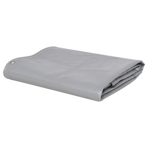 vidaXL Tarpaulins Grey 4 x 4 m Canvas with PVC Coating