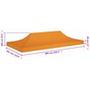 vidaXL Party Tent Roof 6x3 m Orange 270 g/m²