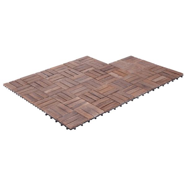 vidaXL Decking Tiles 11 pcs 30x30 cm Solid Reclaimed Wood