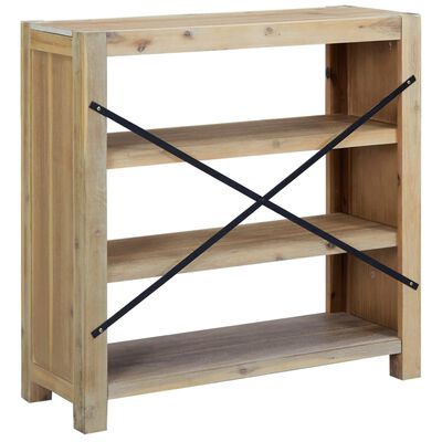 vidaXL 3-Tier Bookcase 80x30x80 cm Solid Wood Acacia