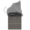 vidaXL Outdoor Lounge Bed with Roof and Cushions Grey Poly Rattan