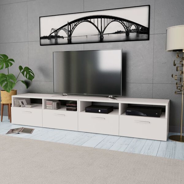 vidaXL TV Cabinets 2 pcs Engineered Wood 95x35x36 cm White