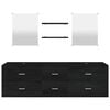 vidaXL 5 Piece Bathroom Furniture Set Black Engineered Wood