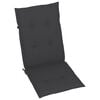 vidaXL Garden Chairs 6 pcs with Anthracite Cushions Solid Teak Wood