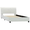 vidaXL Bed Frame without Mattress White Faux Leather 90x200 cm