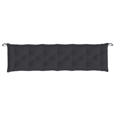vidaXL Garden Bench Cushion Black 200x50x7 cm Oxford Fabric