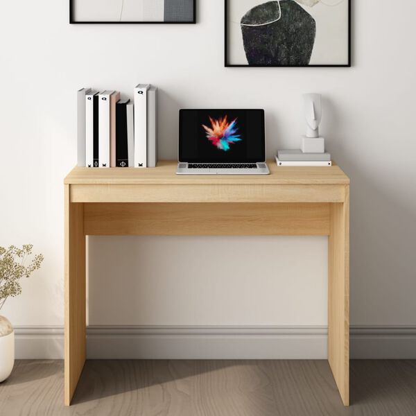 vidaXL Desk Sonoma Oak 90x40x72 cm Engineered Wood