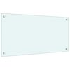 vidaXL Kitchen Backsplash White 80 x 40 cm Tempered Glass