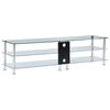 vidaXL TV Stand Transparent 150x40x40 cm Tempered Glass