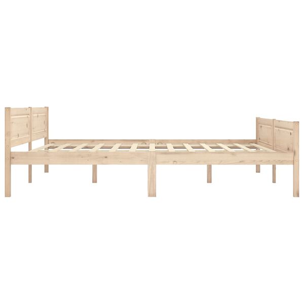 vidaXL Bed Frame without Mattress Solid Pinewood 180x200 cm Super King