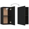 vidaXL TV Cabinets 2 pcs Black 30.5x30x60 cm Engineered Wood