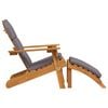vidaXL Adirondack Garden Chair with Footrest Solid Wood Acacia