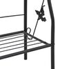 vidaXL 3-Layer Plant Rack Black 52x28x128 cm Iron