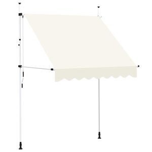 vidaXL Manual Retractable Awning 200 cm Cream