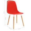 vidaXL Dining Chairs 6 pcs Red 47 x 50.5 x 83 cm