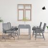 vidaXL Outdoor Dining Chairs with Cushions 4 pcs Solid Wood Acacia