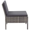 vidaXL 8 Piece Garden Lounge Set with Cushions Poly Rattan Grey