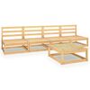 vidaXL 5 Piece Garden Lounge Set Solid Wood Pine