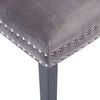 vidaXL Dining Chairs 6 pcs Grey Velvet