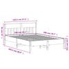 vidaXL Bed Frame without Mattress White 140x200 cm Solid Wood Pine
