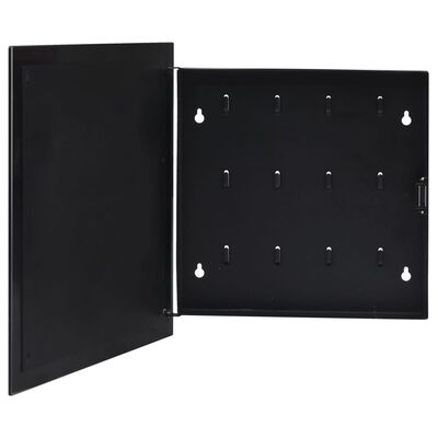 vidaXL Key Box with Magnetic Board Black 35x35x4 cm