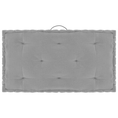 vidaXL Pallet Floor Cushions 7 pcs Grey Cotton