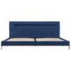vidaXL Bed Frame with LED without Mattress Blue Fabric 150x200 cm King Size