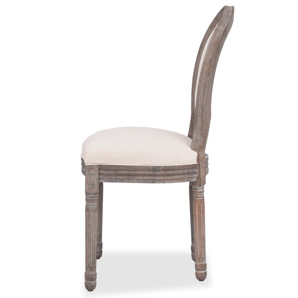 vidaXL Dining Chairs 6 pcs Cream Fabric