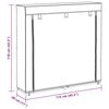 vidaXL Shoe Cabinet with Cover Grey 115x28x110 cm Fabric