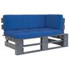 vidaXL Garden Pallet Corner Sofa Grey Impregnated Pinewood