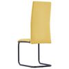 vidaXL Cantilever Dining Chairs 4 pcs Yellow Fabric