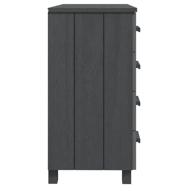 vidaXL Sideboard HAMAR Dark Grey 79x40x80 cm Solid Wood Pine