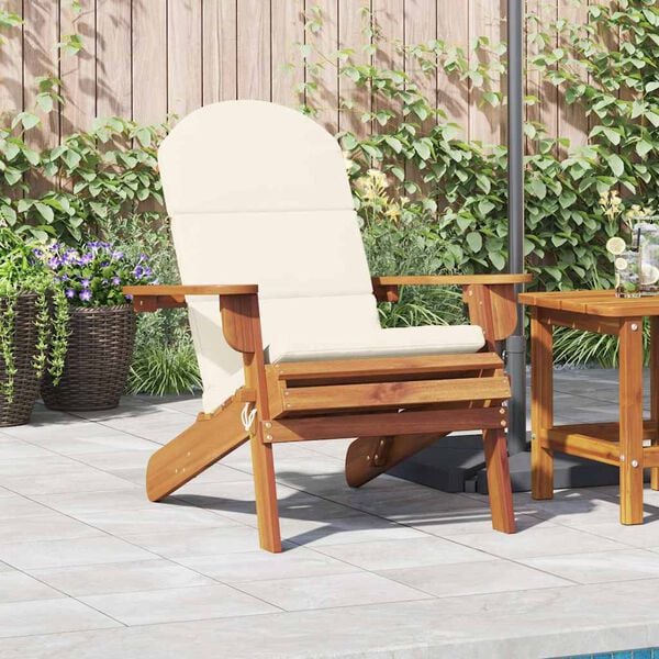vidaXL Adirondack Garden Chair with Cushions Solid Wood Acacia
