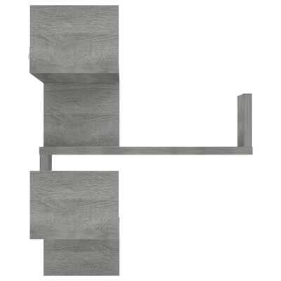 vidaXL Wall Corner Shelves 2 pcs Grey Sonoma 40x40x50 cm Engineered Wood