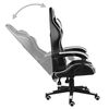 vidaXL Racing Chair Black and White Faux Leather