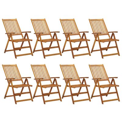 vidaXL 9 Piece Garden Dining Set Solid Wood Acacia