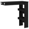 vidaXL Wall Bar Table 102 x 45 x 103.5 cm Engineered Wood Black Oak