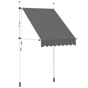 vidaXL Manual Retractable Awning 150 cm Anthracite