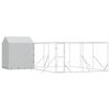 vidaXL Outdoor Dog Kennel with Roof Silver 6x6x2,5 m Galvanised Steel