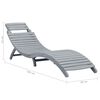 vidaXL Sun Lounger with Cushion Grey Solid Acacia Wood